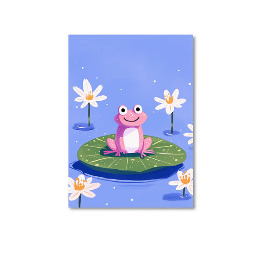 Frog on a Lilly Pad Postcard
