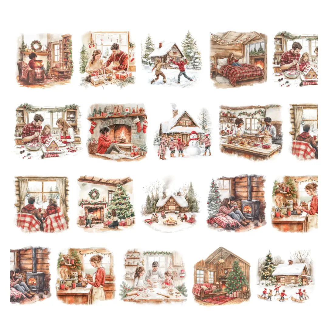Christmas Scenes PET Tape PRE-CUT