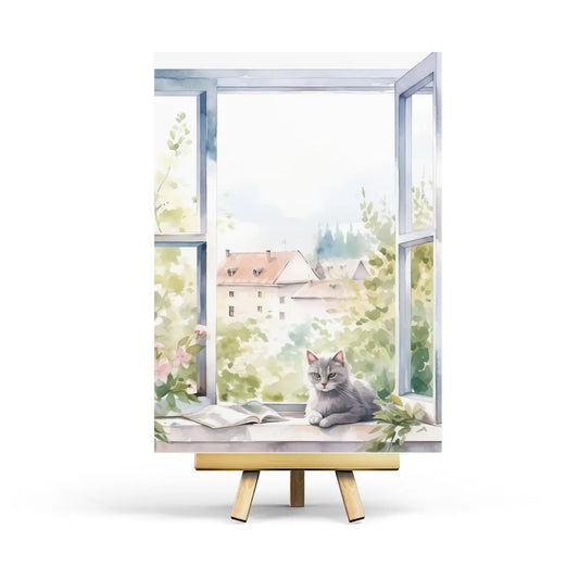 Spring Window Postcard