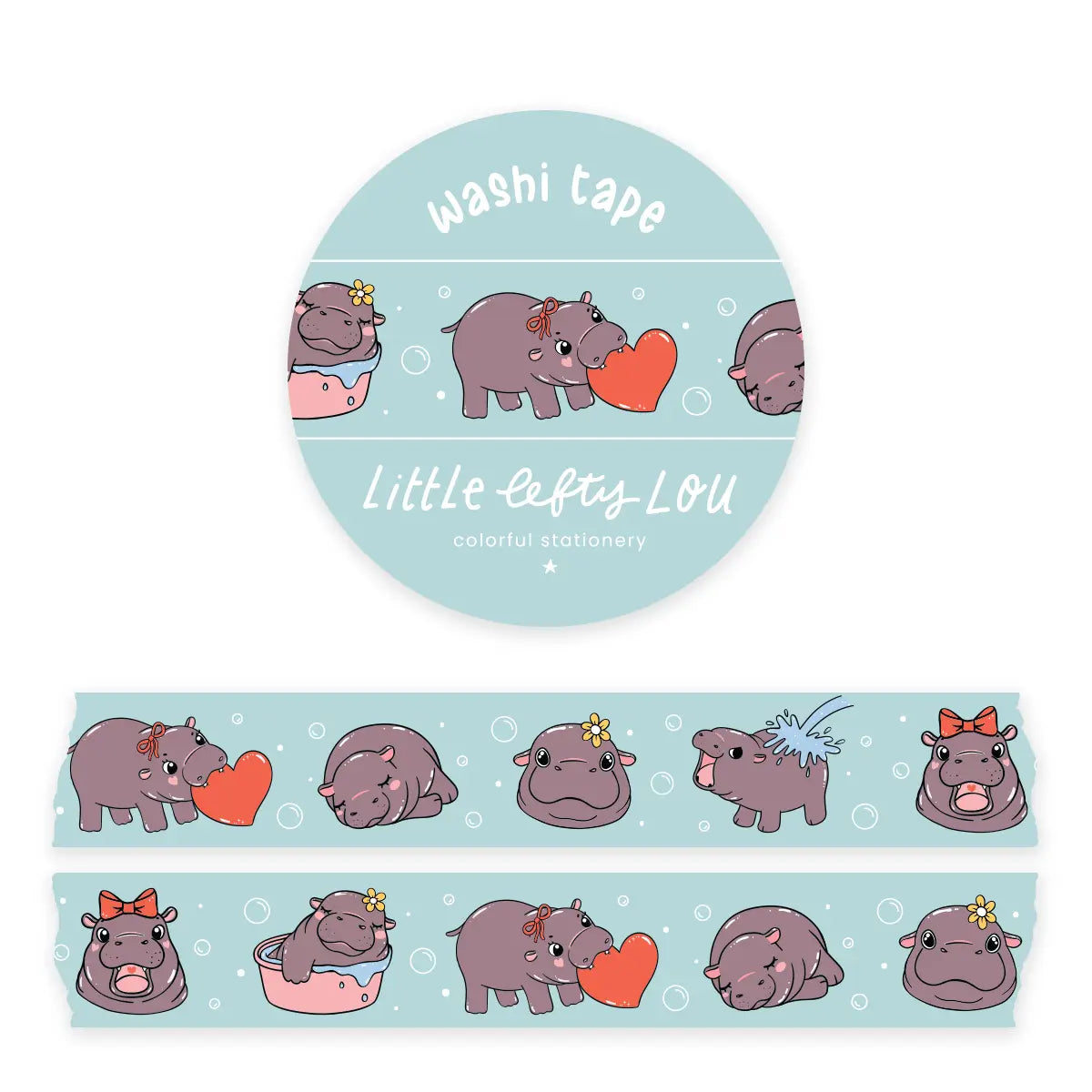 Baby Hippo Washi Tape