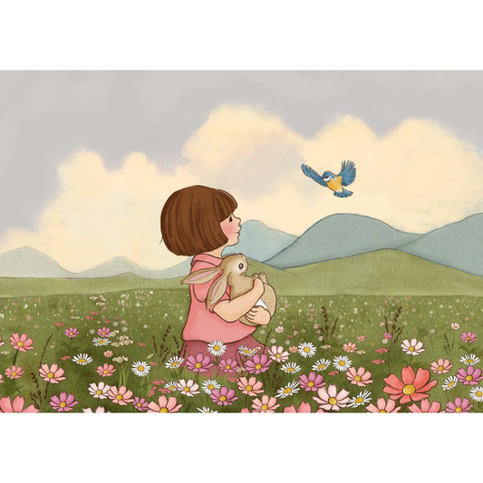 Belle & Boo Postcard "Bluebird Friend"