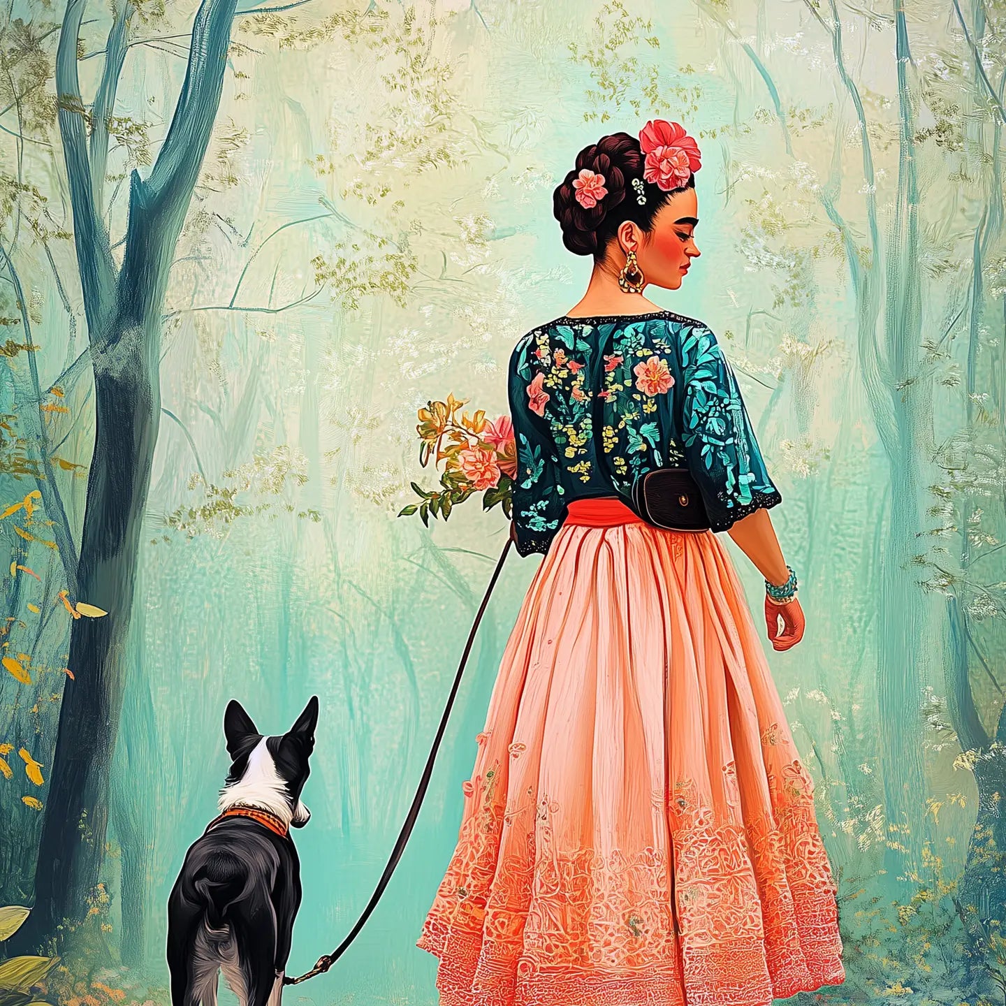 Frida on a Spring Walk