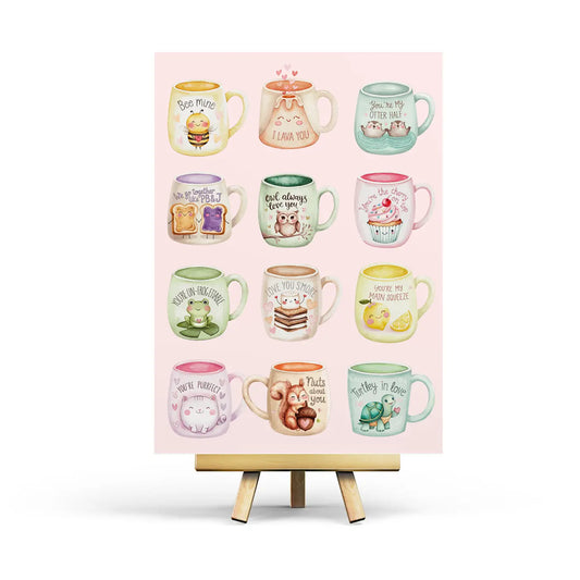 Valentine's Mugs Postcard