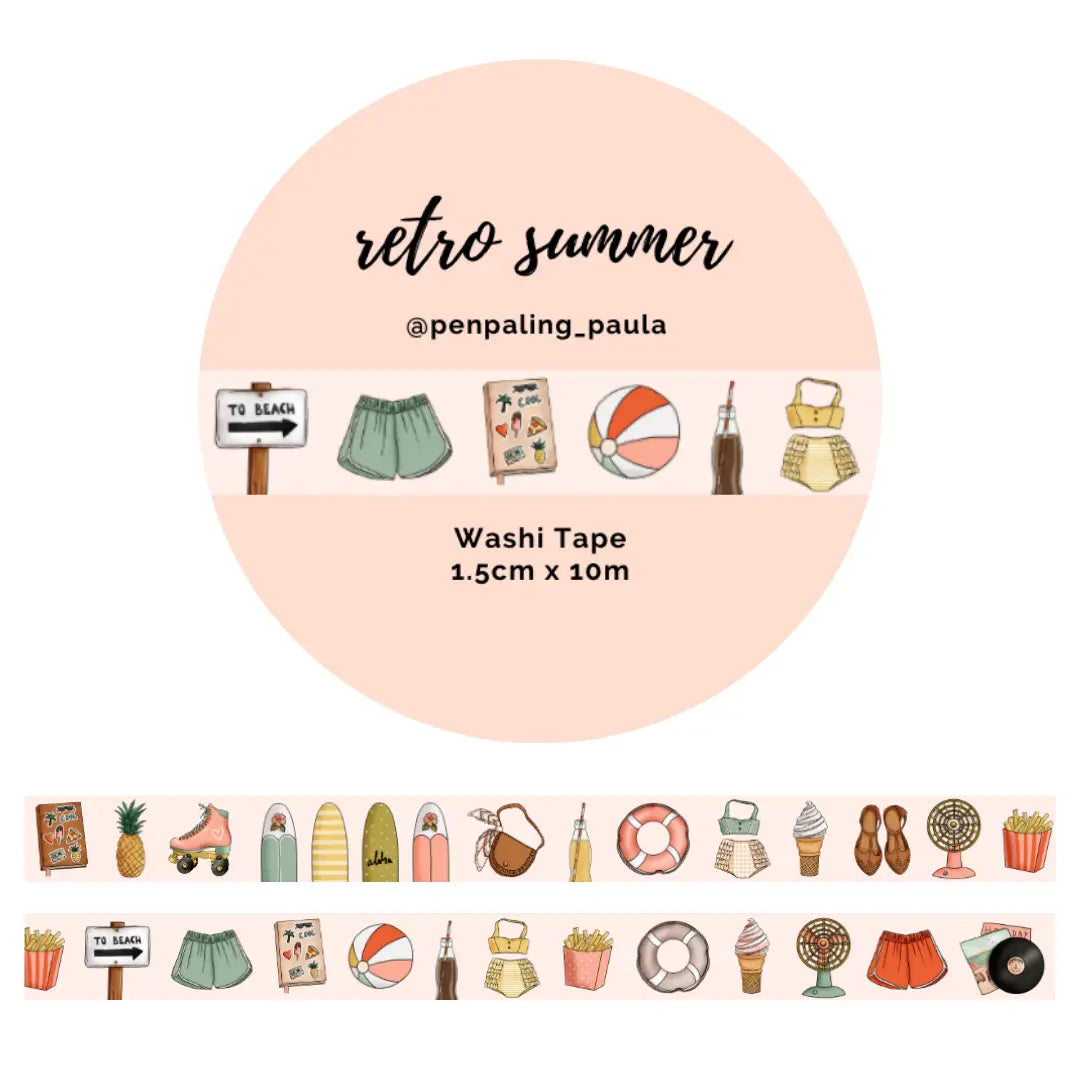 Retro Summer Washi Tape