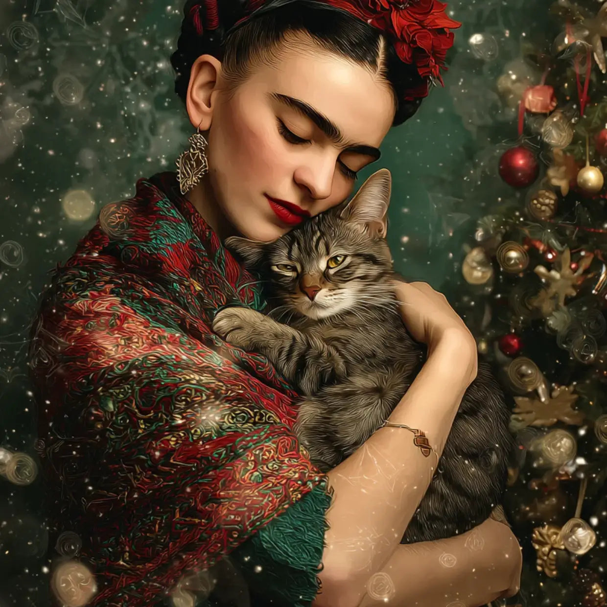Frida Christmas Cat