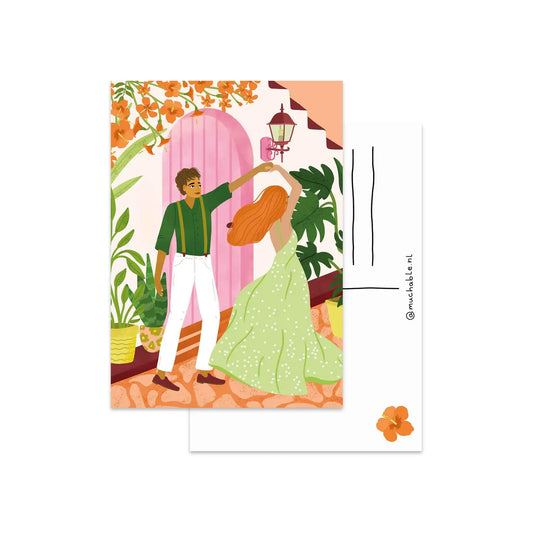 Daning in the Street Postcard