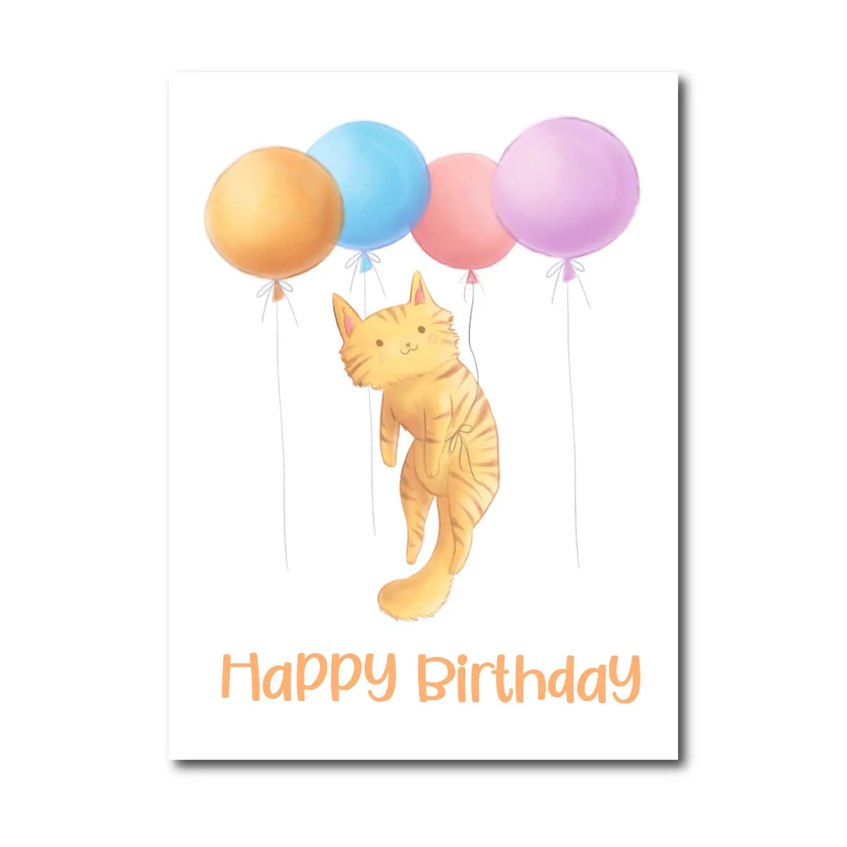 Happy Birthday Kitty Postcard