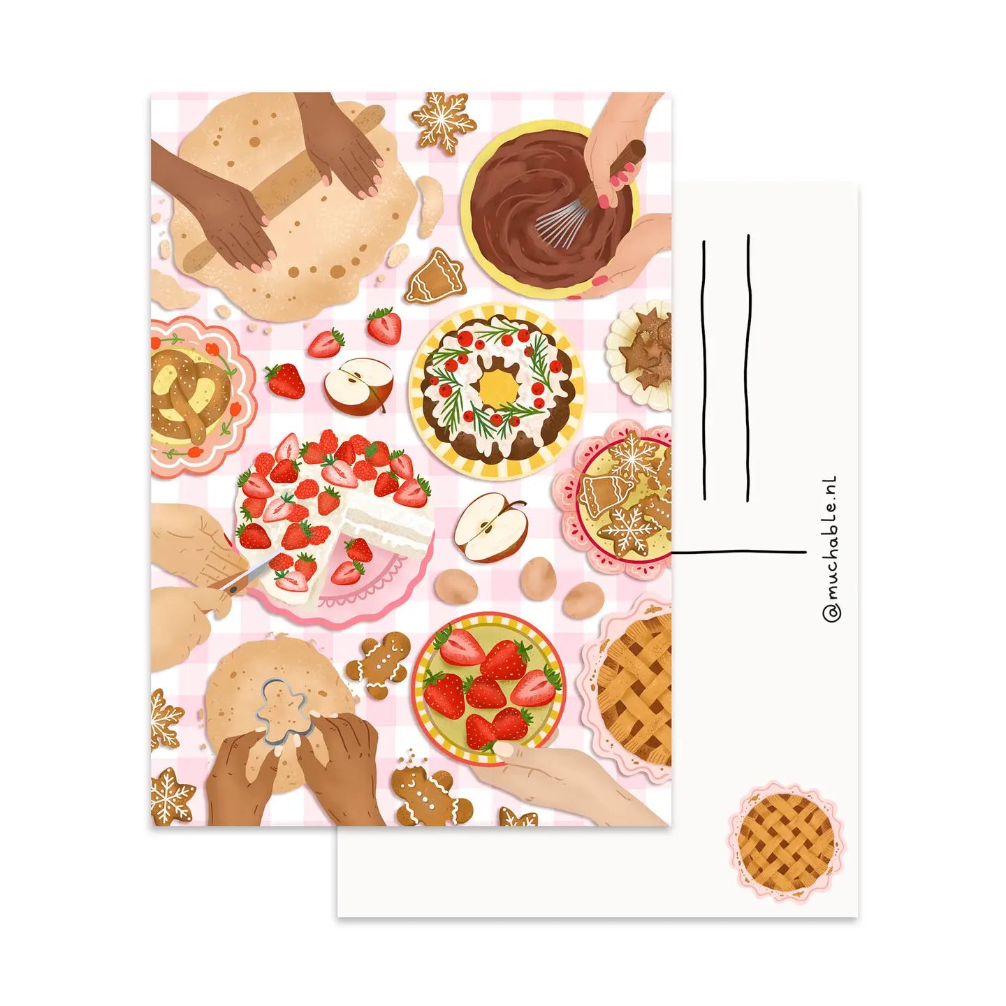 Baking Cookies Postcard