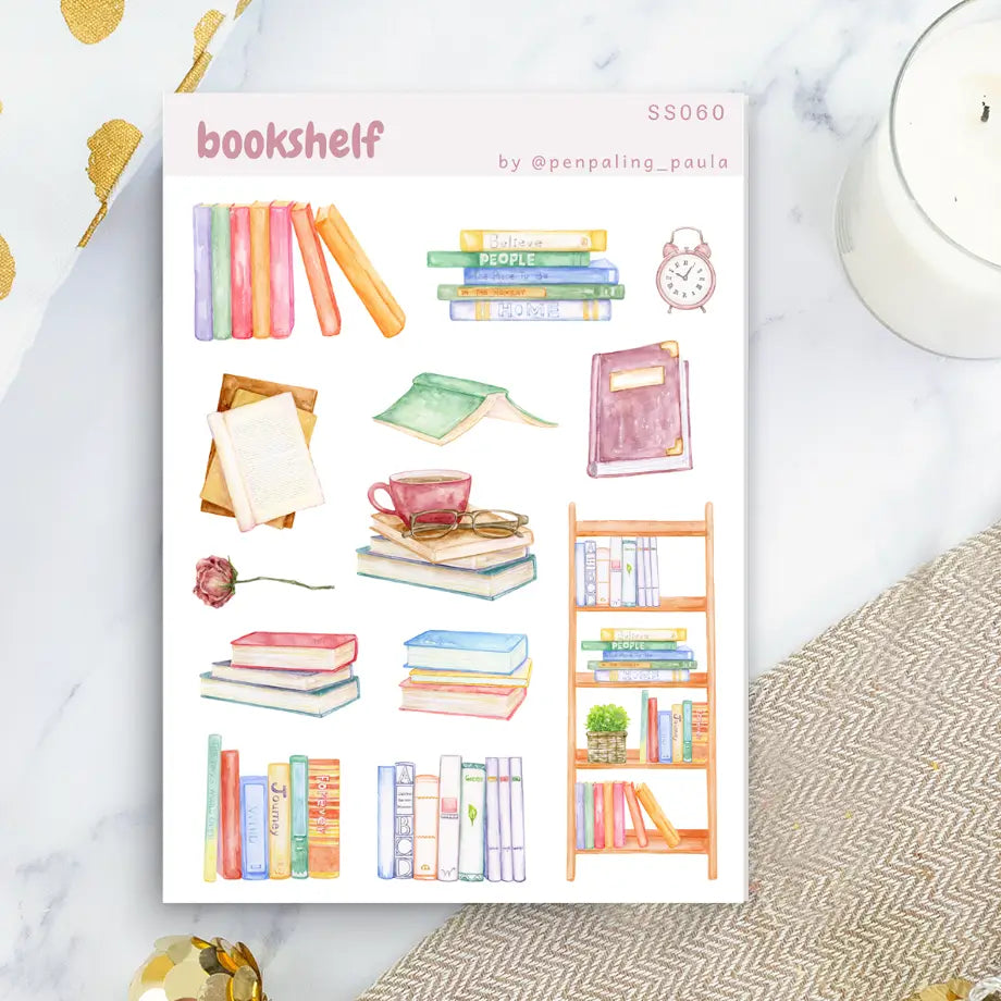 Bookshelf Sticker Sheet