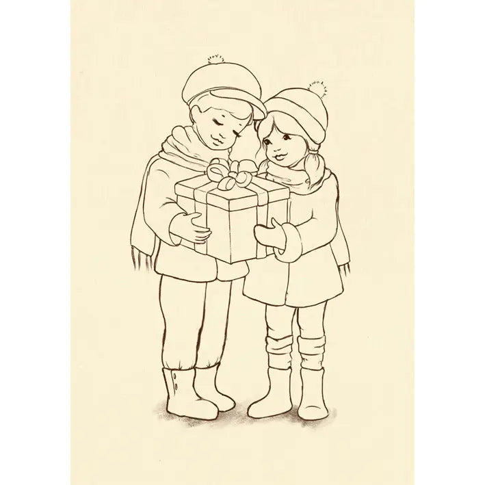 Belle & Boo Postcard "The Present Sketch"