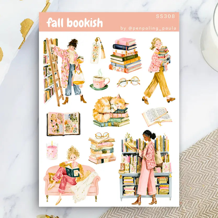 Fall Bookish Sticker Sheet