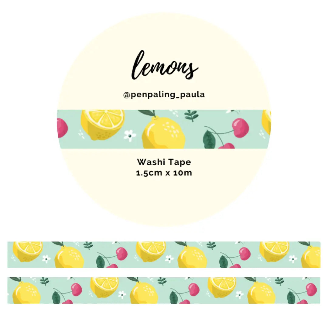 Lemons Washi Tape