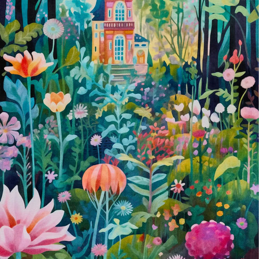 Kings & Queens Whimsical Garden Postcard