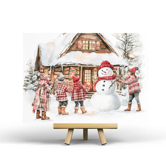 Build a Snowman Postcard