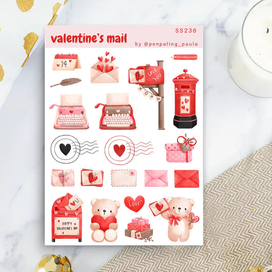Valentine's Mail Sticker Sheet