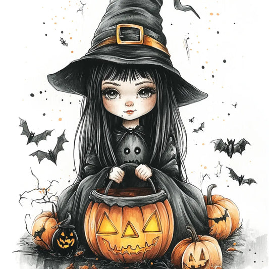 Spooktacular Halloween Midnight Witch Postcard