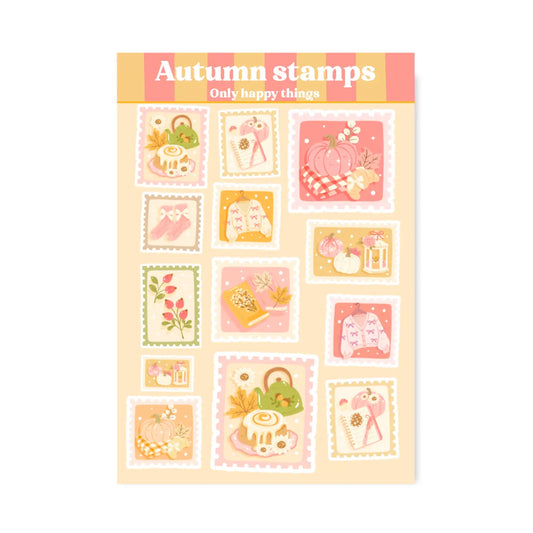 Autumn Stamps Sticker Sheet