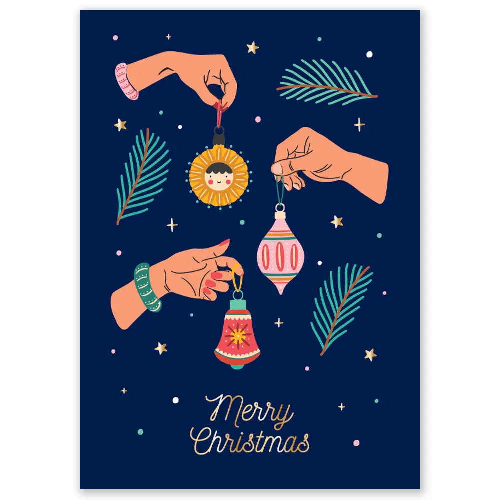 Holding Ornaments Postcard