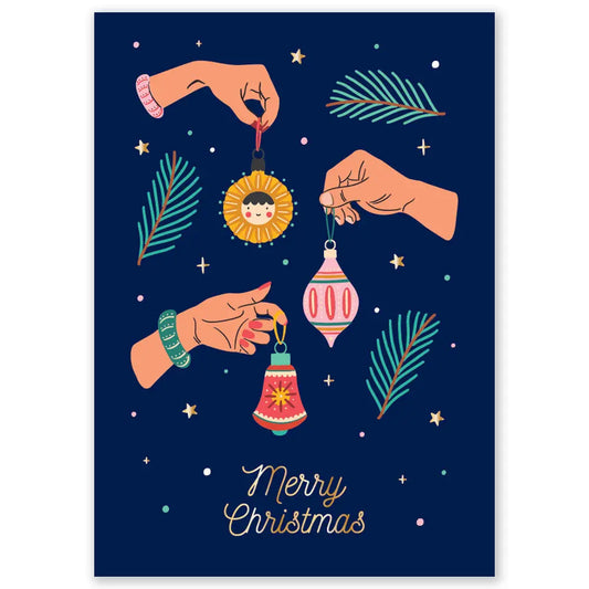 Holding Ornaments Postcard
