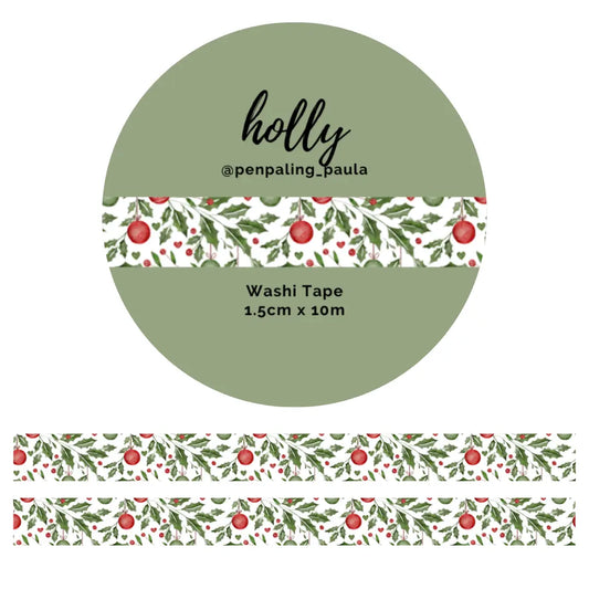 Holly Washi Tape
