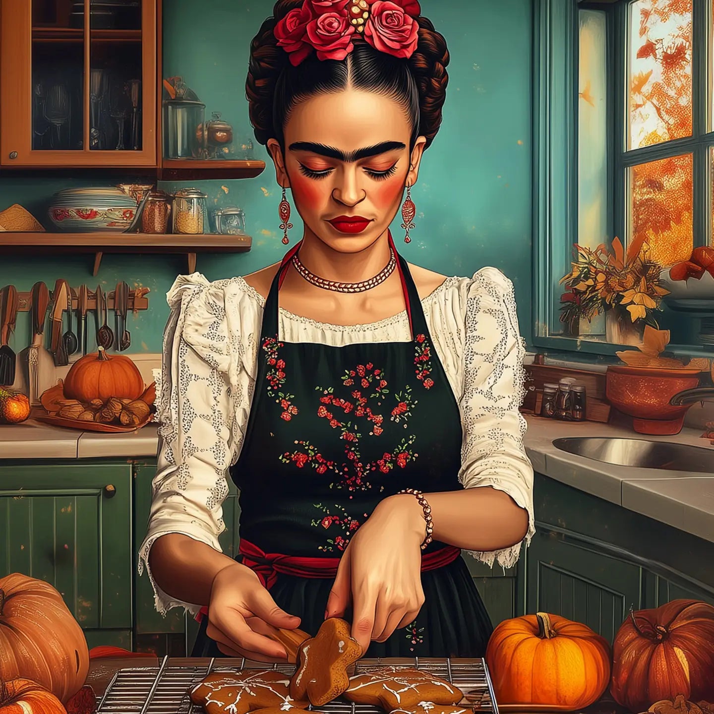 Frida Making Gingerbread