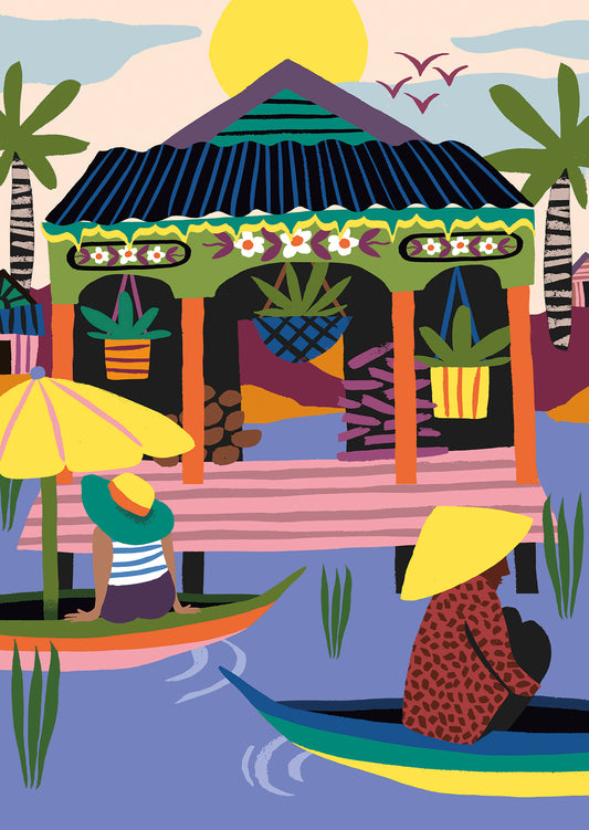 Water Villages Postcard