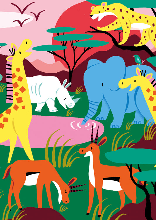 Safari Postcard