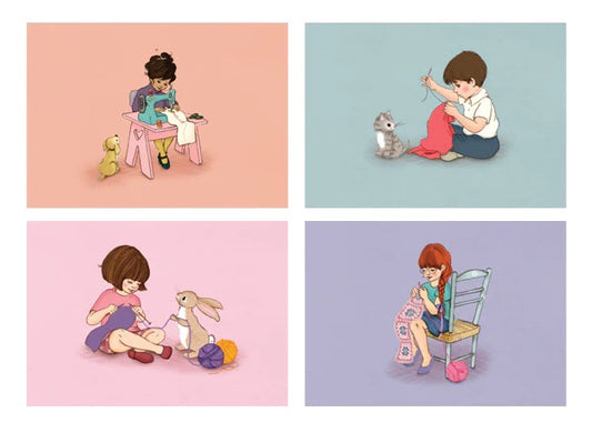 Belle & Boo Postcard Set: Crafty Kids