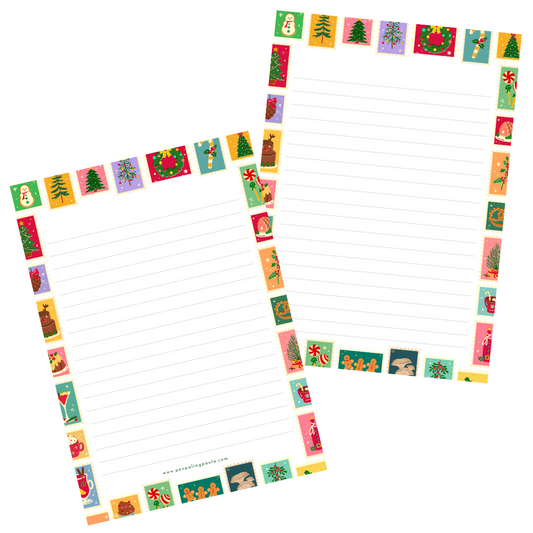 Christmas Stamps Letter Pad