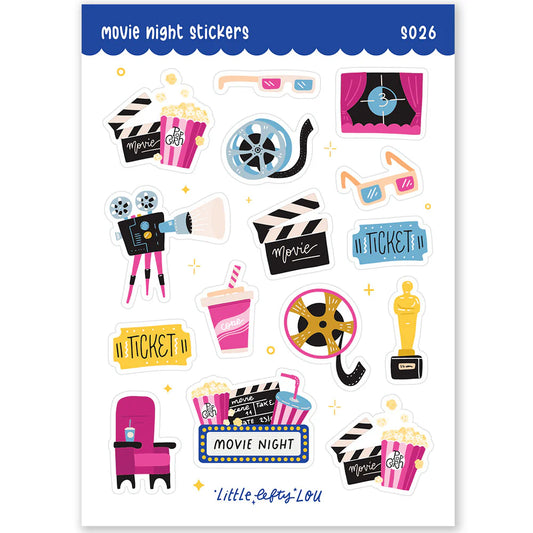 Movie Night Sticker Sheet