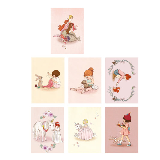 Belle & Boo Postcard Set: Pretty in Pink