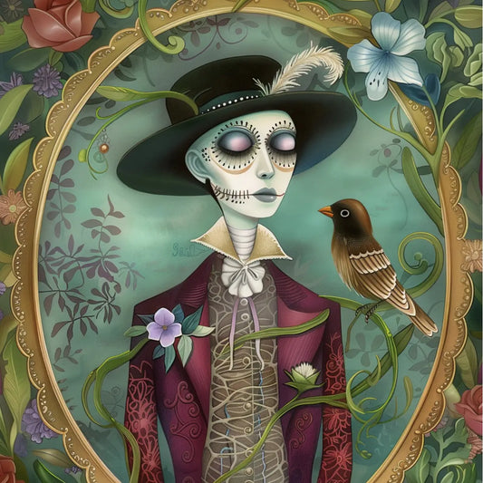 Halloween Characters Bird Man Postcard