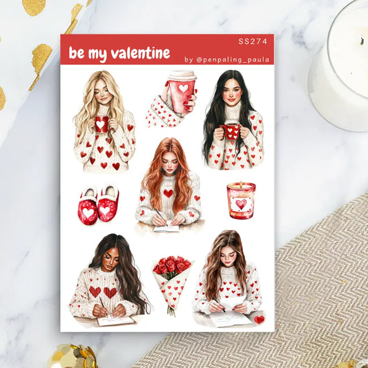 Be My Valentine Sticker Sheet