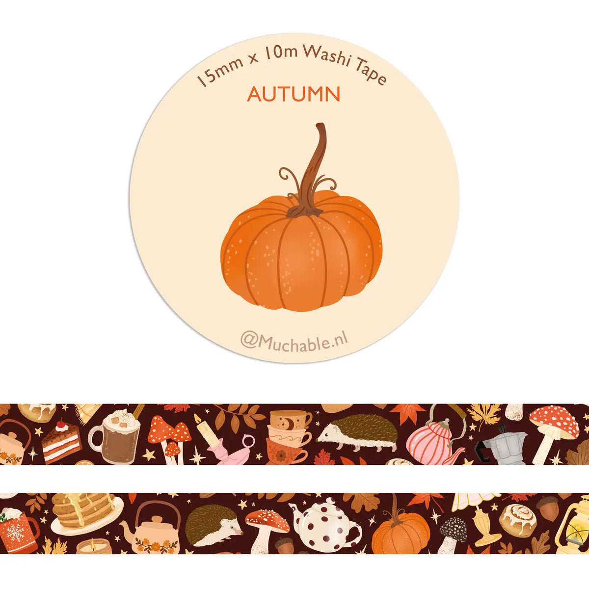 Autumn (Dark Brown) Washi Tape