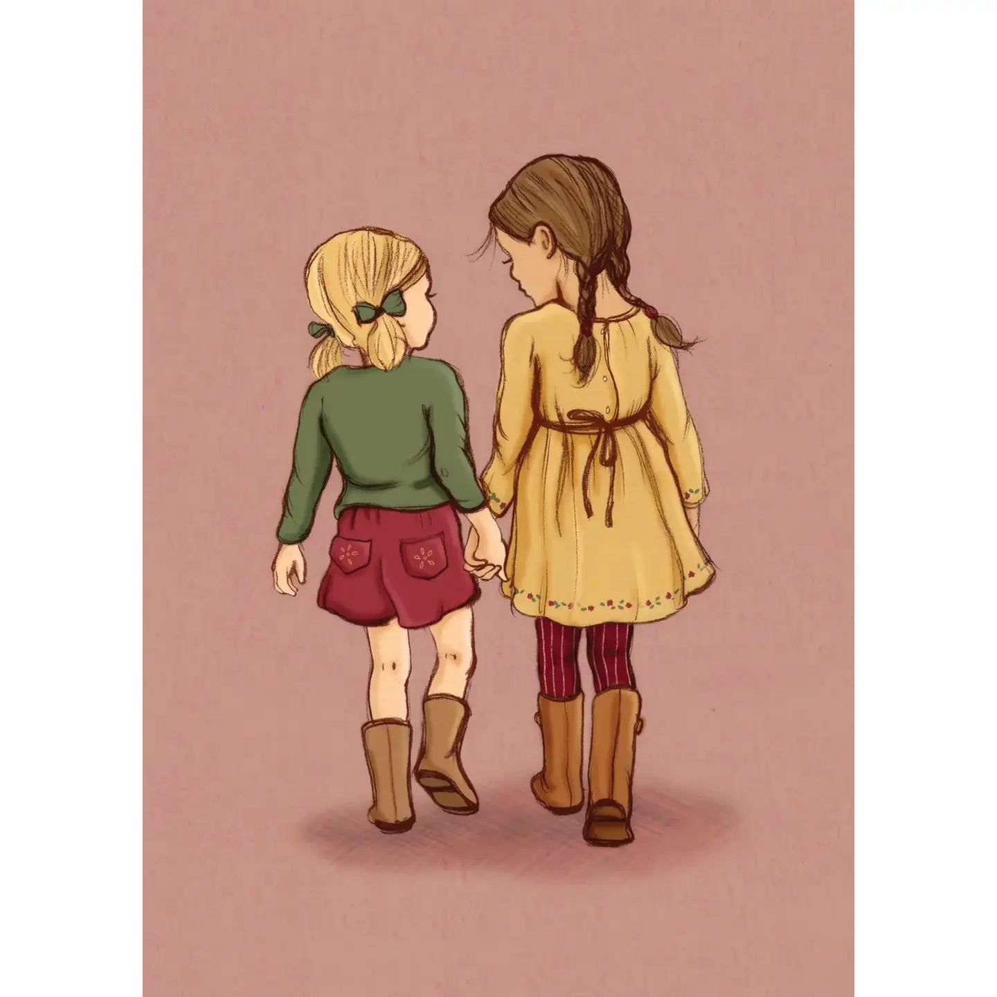 Belle & Boo Postcard "Never Let Go"