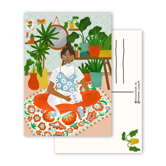 Cat Cuddles Postcard