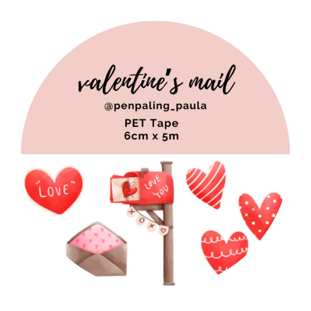 Valentines Mail PET Tape PRE-CUT