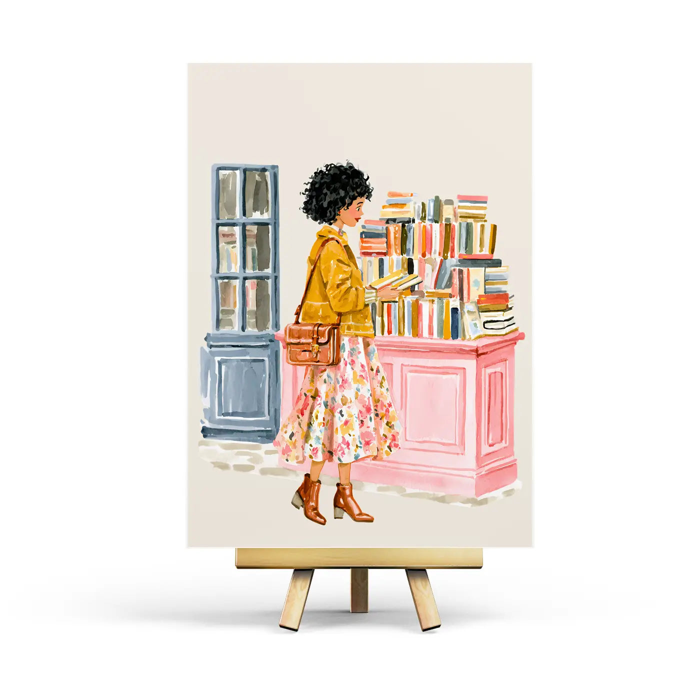 Book Shopping Postcard
