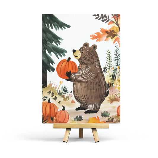 Pumpkin Bear Postcard
