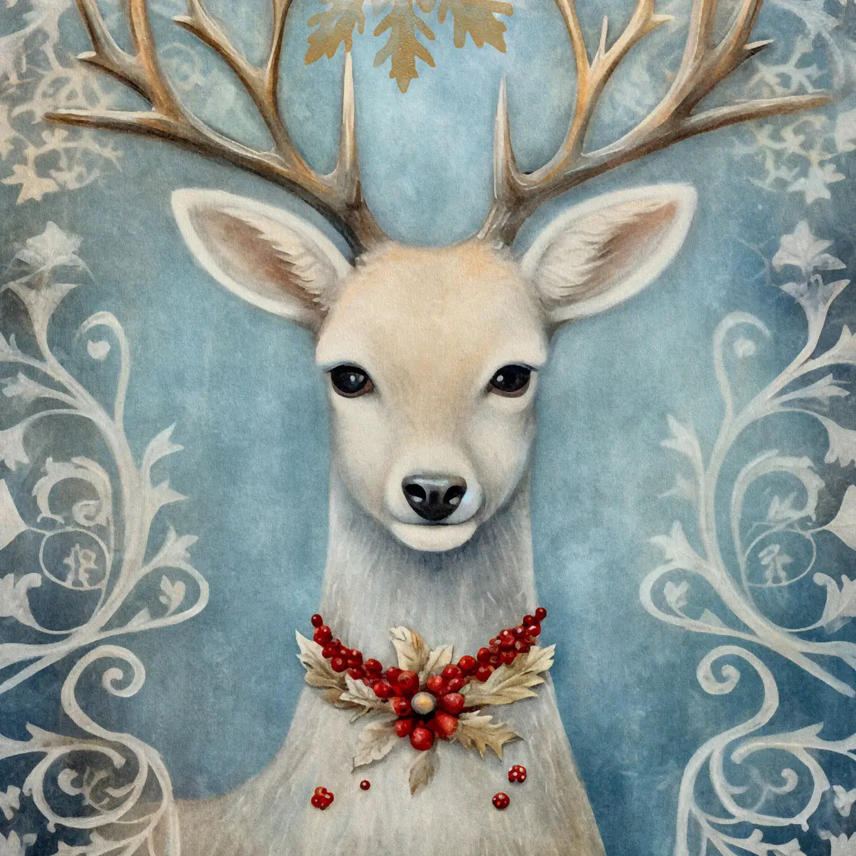 Christmas Animals Deer Postcard