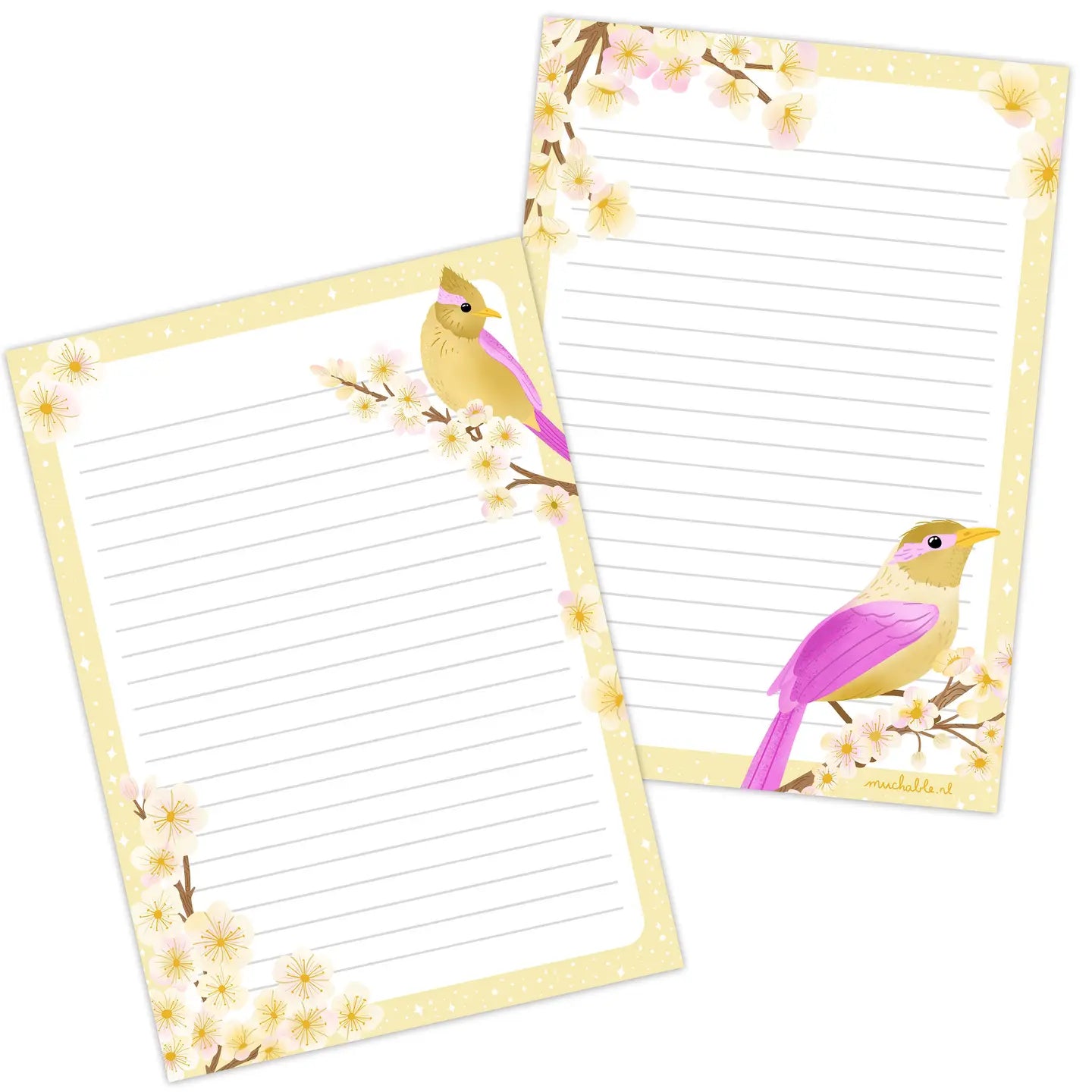 Birds with Blossoms Notepad