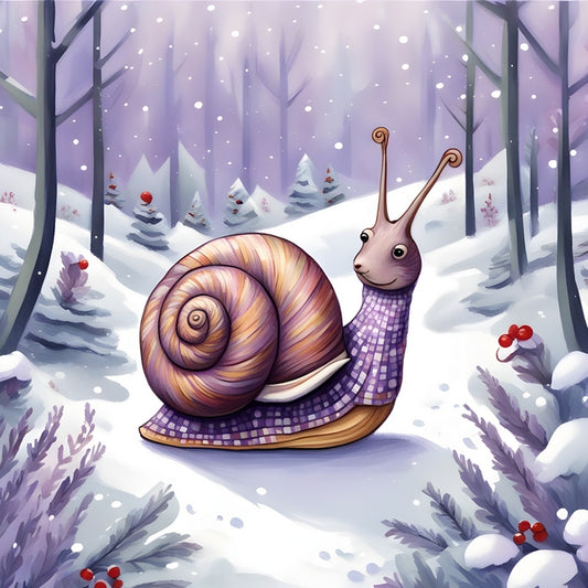 Winter Snail Postcard