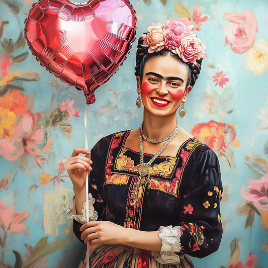 Frida with Heart Shaped Balloon