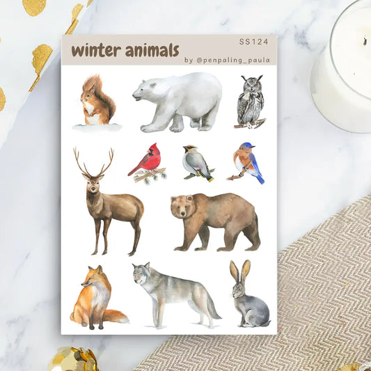 Winter Animals Sticker Sheet