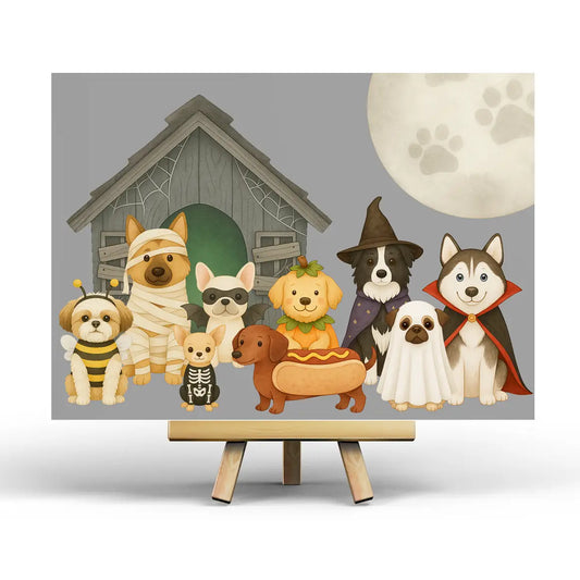 Happy Howl-O-Ween Postcard