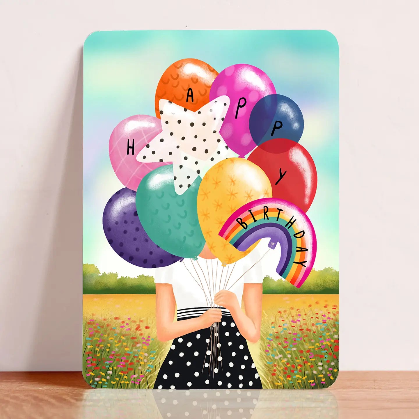 Happy Birthday Balloons Postcard