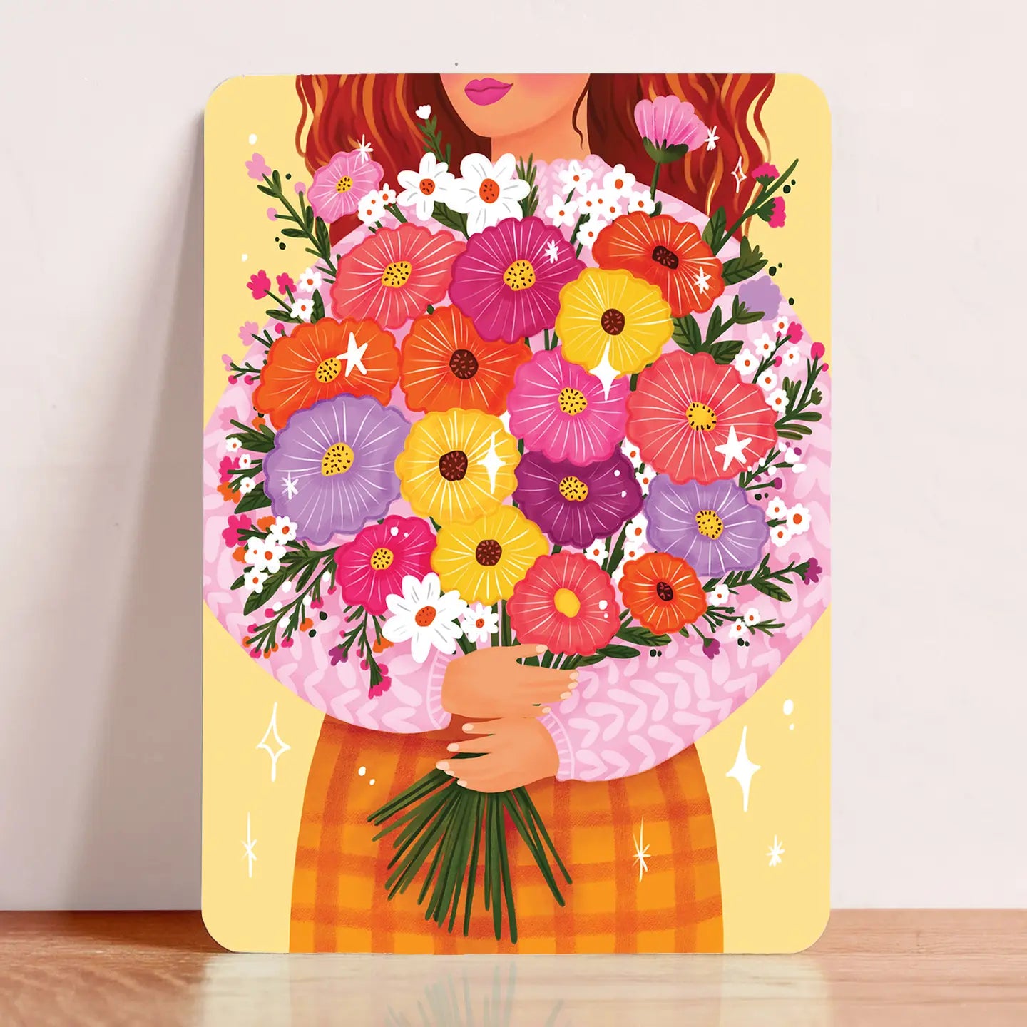 Just Because Flowers Postcard