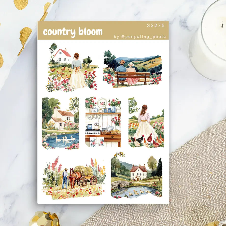 Country Bloom Sticker Sheet