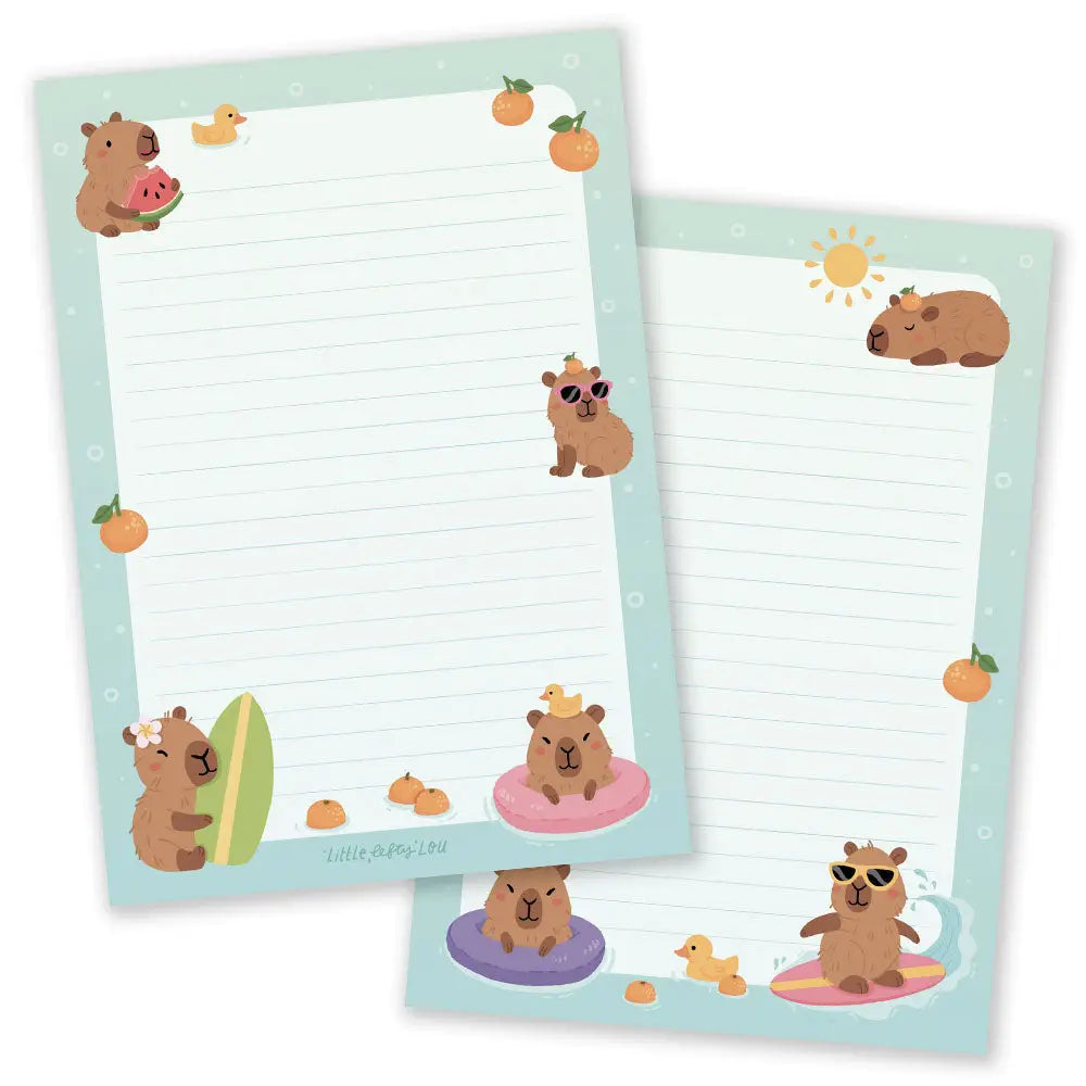 Capybara Beach Day Notepad