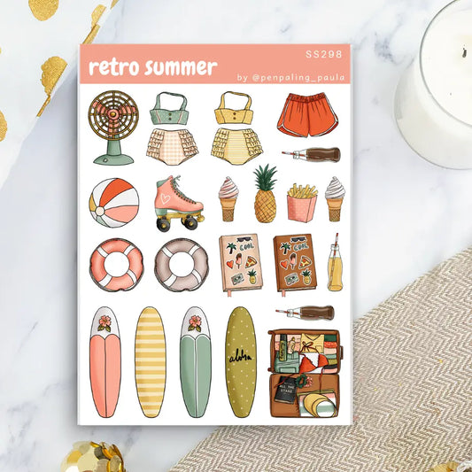 Retro Summer Sticker Sheet